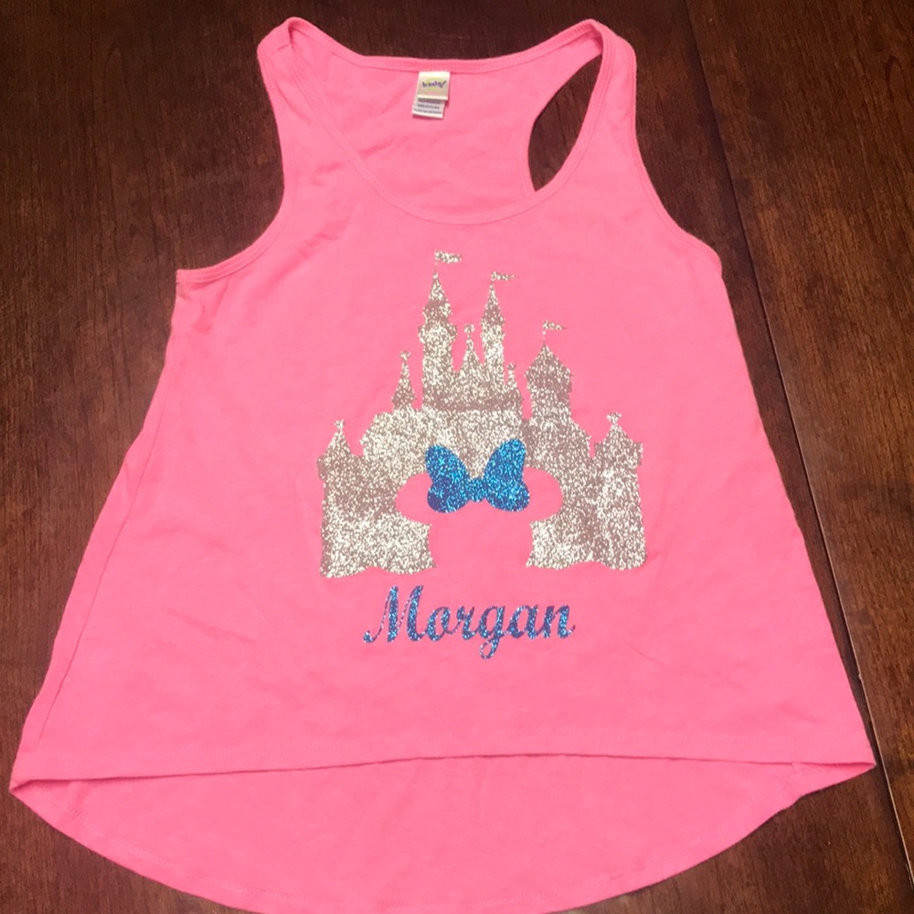 Disney girls Morgan tank top hi low fits 7-9